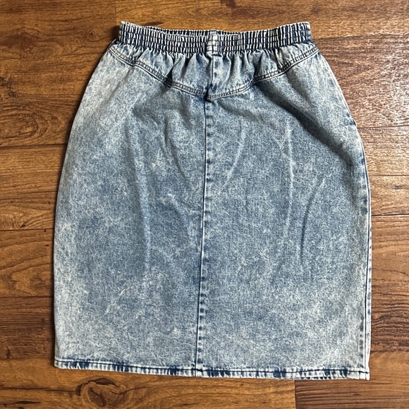 Bedford Fair • Vintage • Denim • Acid Wash • Blue • Medium • Skirt - Picture 7 of 8